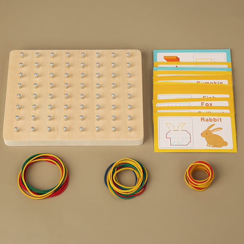 Geoboard with Rubber Bands & Pattern Cards