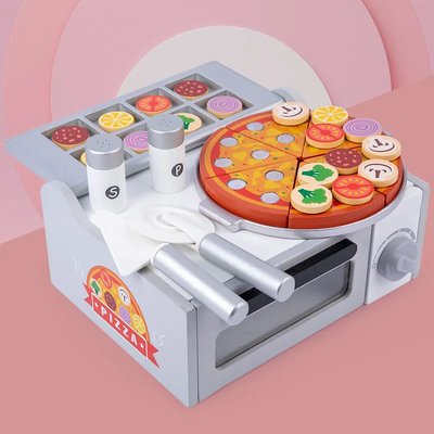 Wooden Pizza & Oven Play Set
