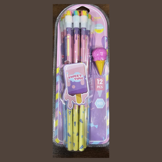 Fun Pencil Pack, Sweet Time design