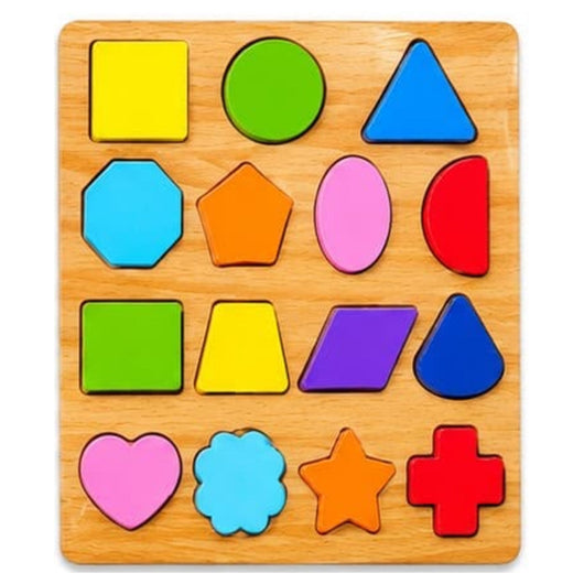 Shapes wooden puzzle board