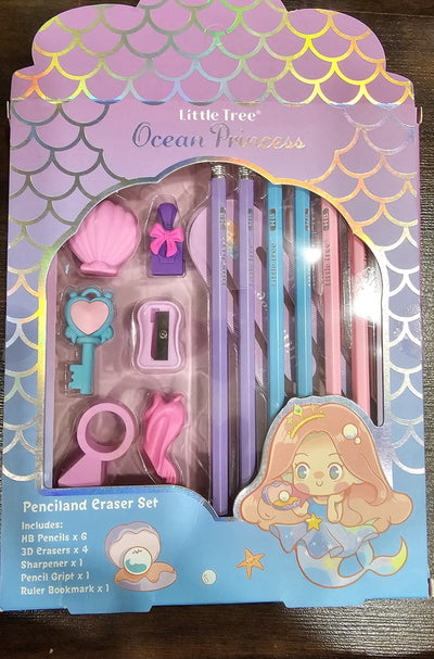Little Tree Ocean Princess pencil and eraser set