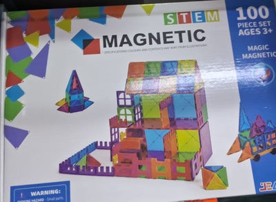 Magnetic building tiles, 100 pcs box