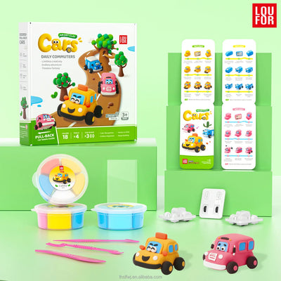 Air-Dry Clay Pull-Back Cars Kit