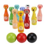 Wooden Bowling Ball Set