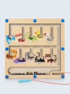 Color and Number Maze-Wooden Magnet Board Puzzles 