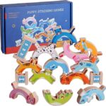 Wooden Puppy Stacking Balancing Block Puzzle Game